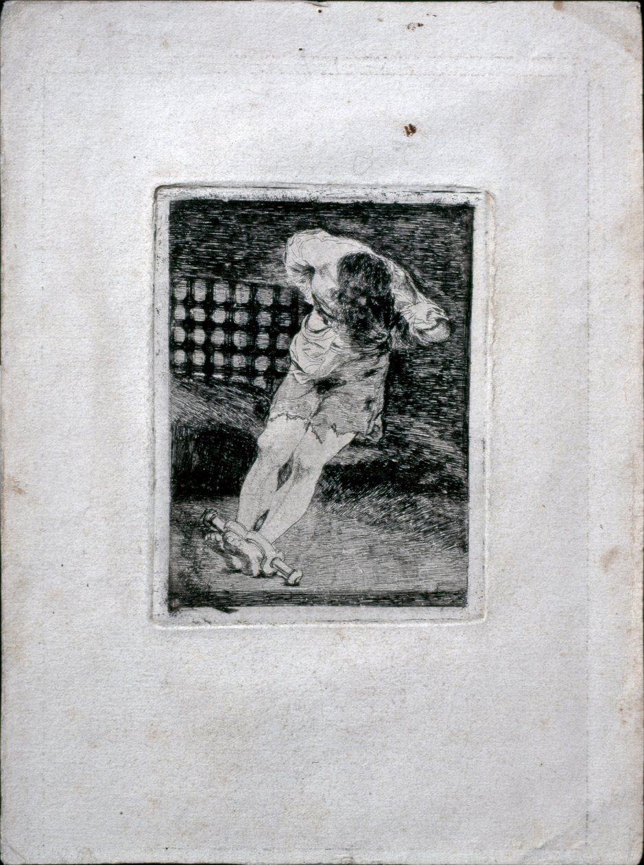 Rikollisen säilöönotto ei vaadi kidutusta, c. 1810 tekijältä Francisco de Goya