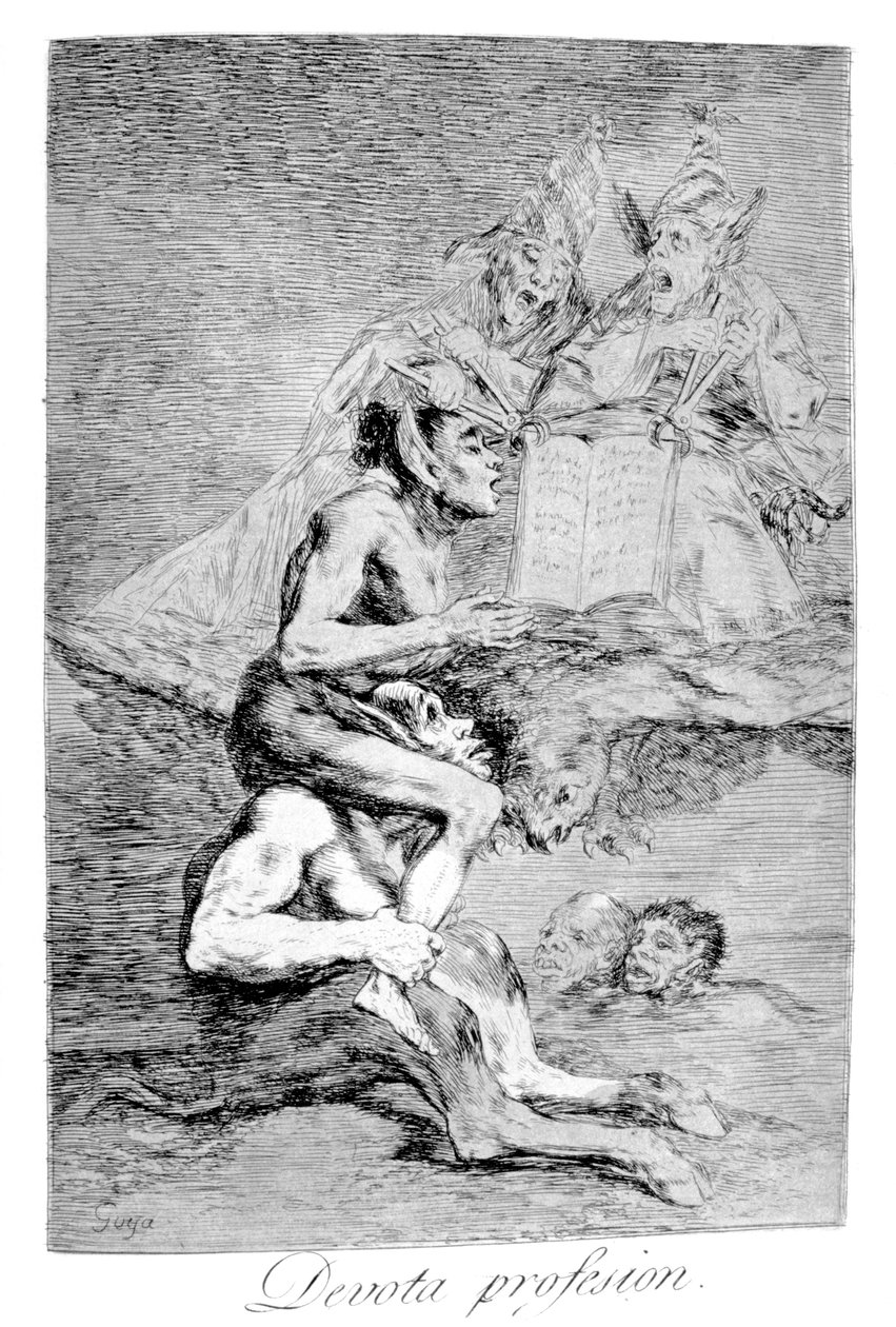 The Devout Ammatti, 1799 tekijältä Francisco de Goya