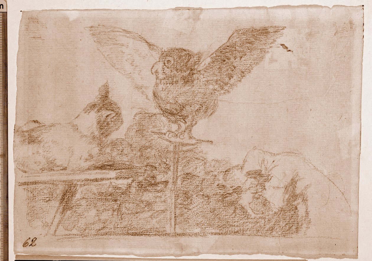 The Disasters of War : Cat Pantomime (valmistelupiirros tekijältä Francisco de Goya