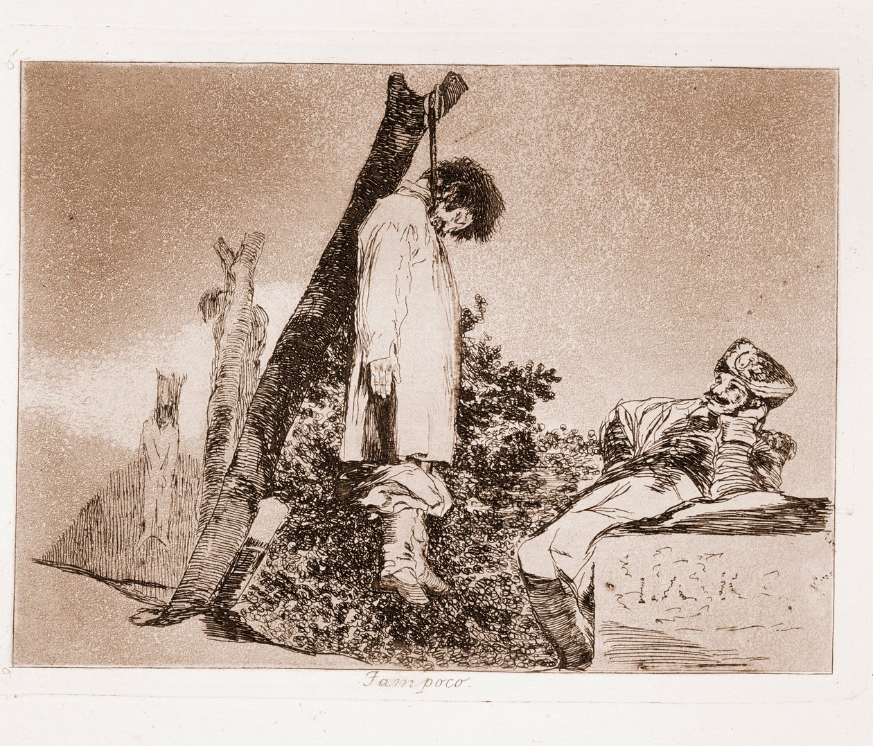 The Disasters of War: Toivoa ei ole (etsaus valmistelevasta piirustuksesta tekijältä Francisco de Goya