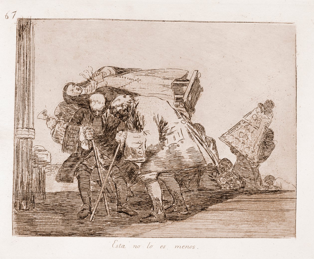 The Disasters of War: Tämä ei ole vähempää (etsaus valmistelevasta piirustuksesta tekijältä Francisco de Goya