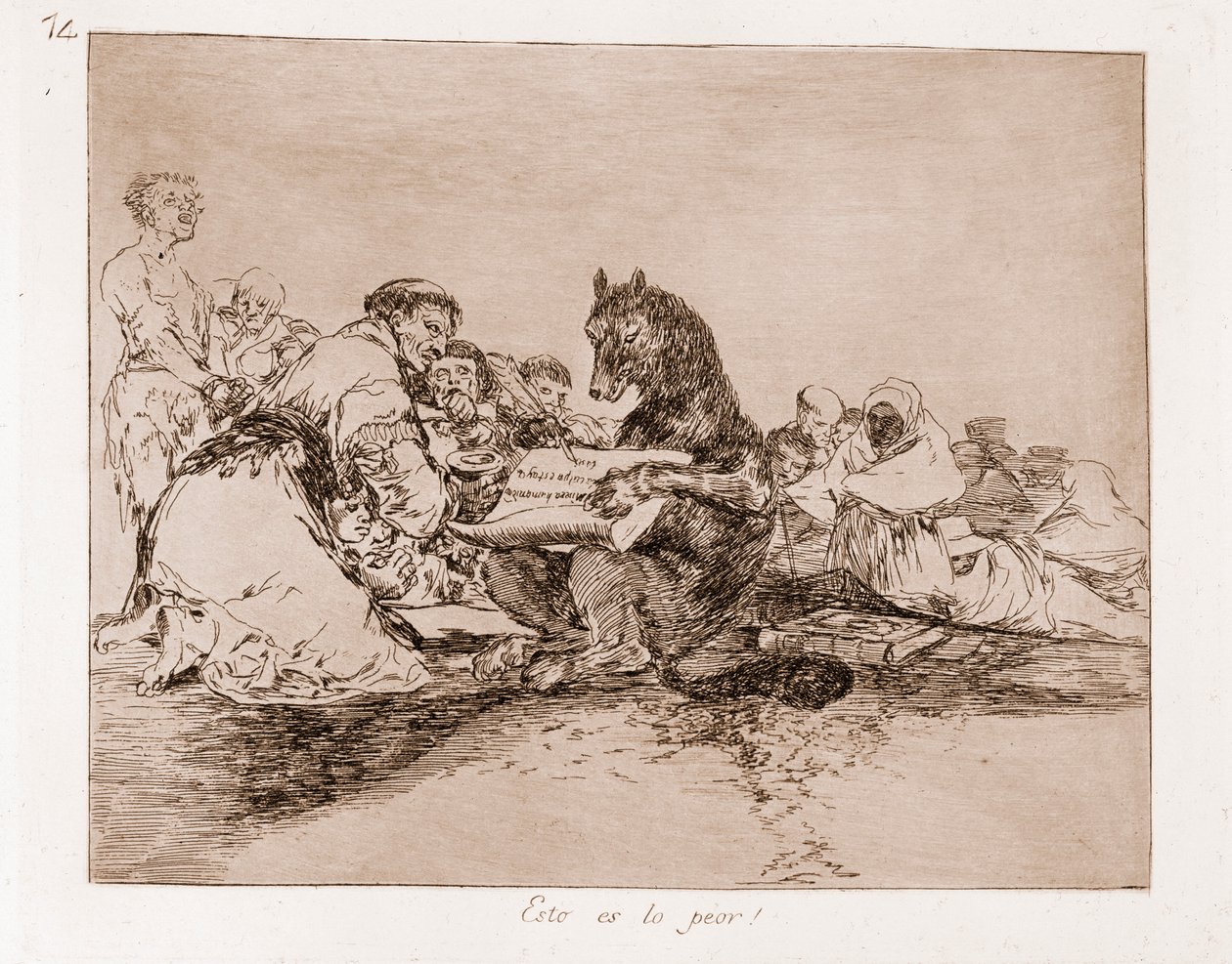 The Disasters of War: Tämä on pahin (etsaus alustavasta piirroksesta tekijältä Francisco de Goya