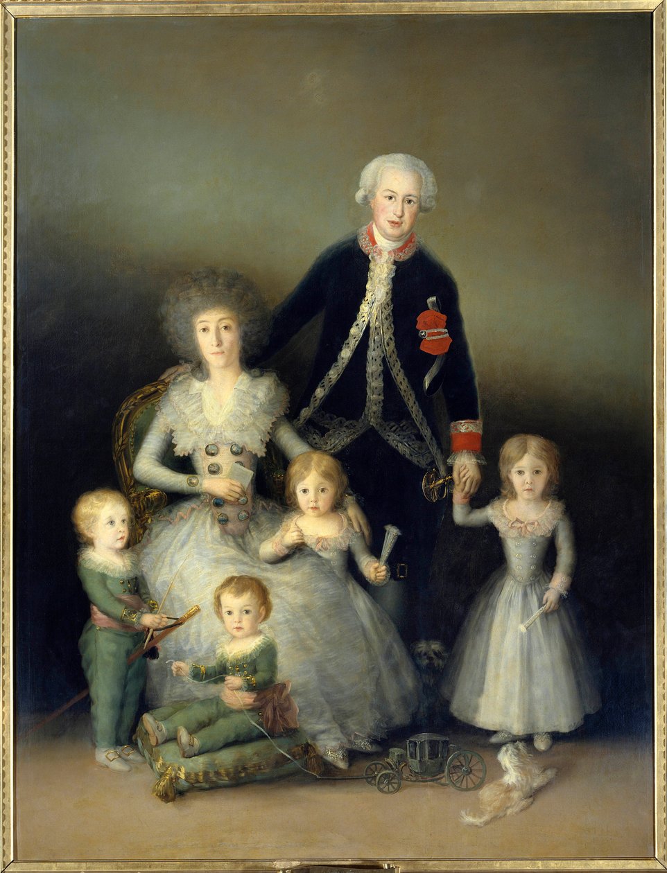 Osunan herttua, Alcantaran Pietari perheineen. Francisco de Goyan ja Lucientsin (1746-1828) maalaus. 1788. Su. 2,25 x 1,74 m Madrid. Pradon museo. - Osunan herttua Pedro Telez Gironin (1755-1807) muotokuva; hänen vaimonsa, kreivitär-herttuatar tekijältä Francisco de Goya