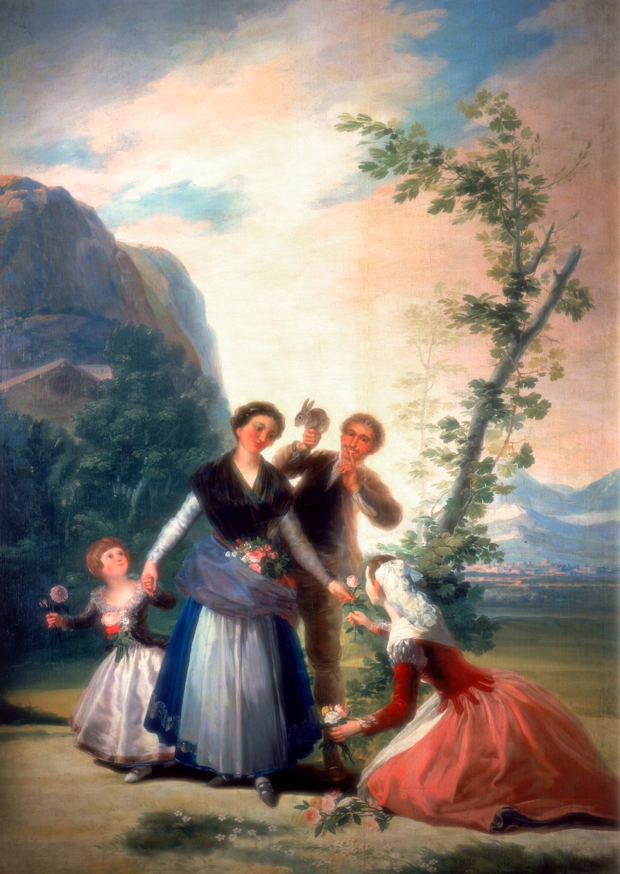 Kukkakaupat tai kevät, 1786 tekijältä Francisco de Goya