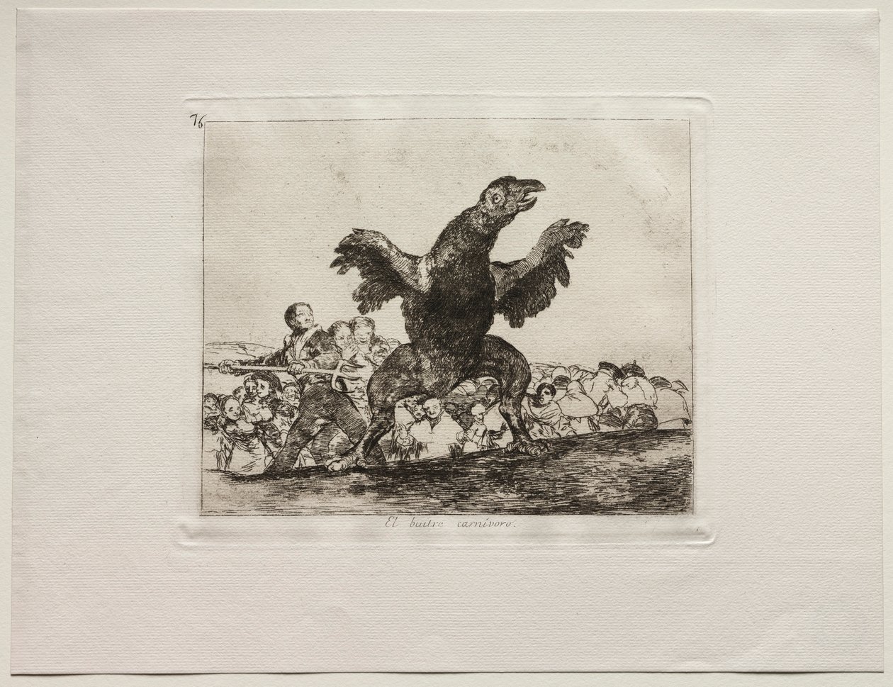 Sodan kauhut: Lihansyöjäkorppikotka. tekijältä Francisco de Goya