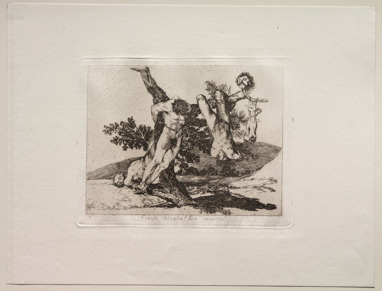 Sodan kauhut: sankarillinen saavutus! Kuolleiden miesten kanssa! tekijältä Francisco de Goya