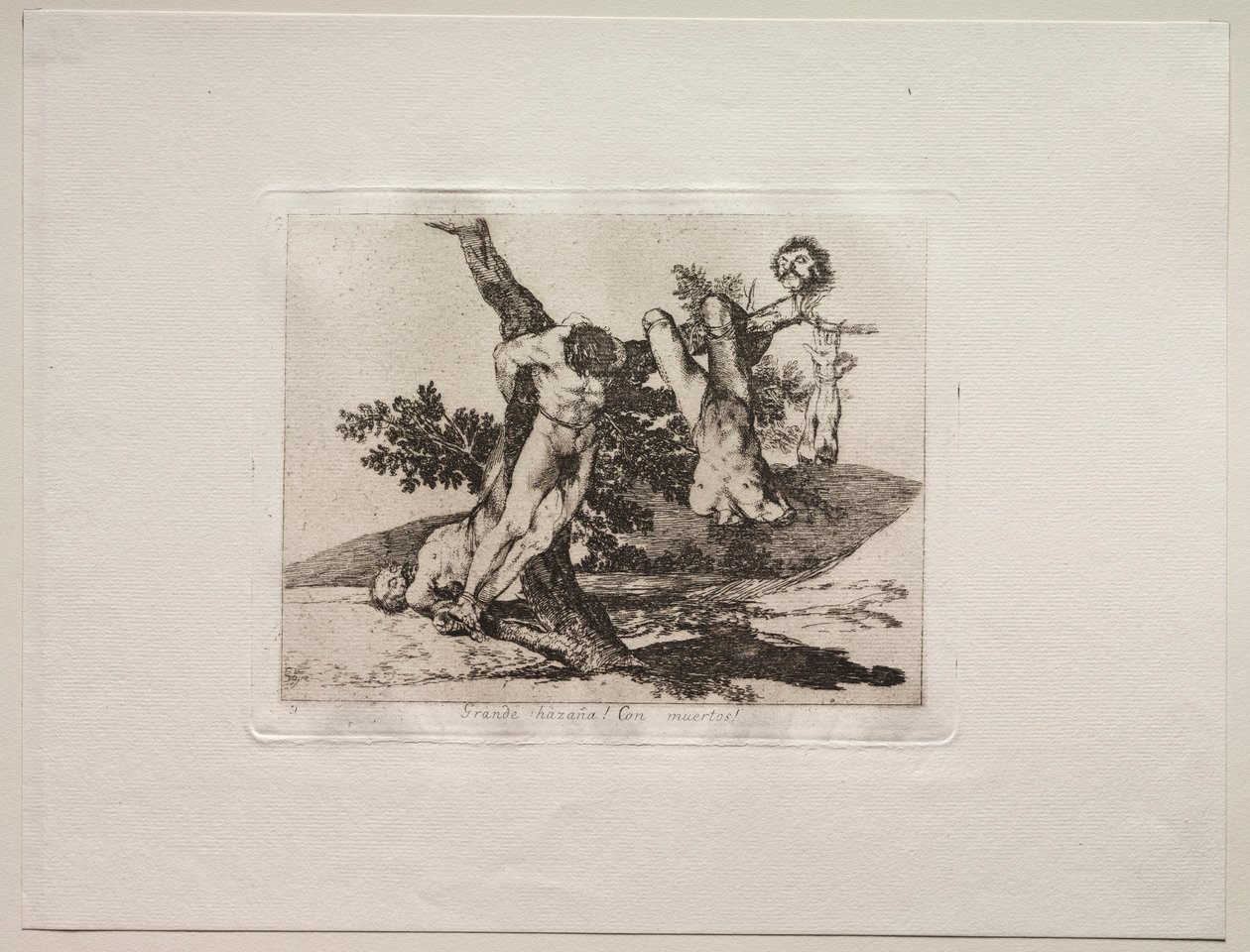 Sodan kauhut: sankarillinen saavutus! Kuolleiden miesten kanssa!. tekijältä Francisco de Goya