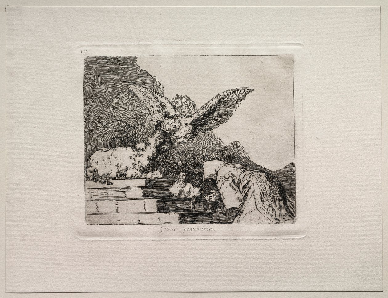 Sodan kauhut: Kissan pantomiimi. tekijältä Francisco de Goya