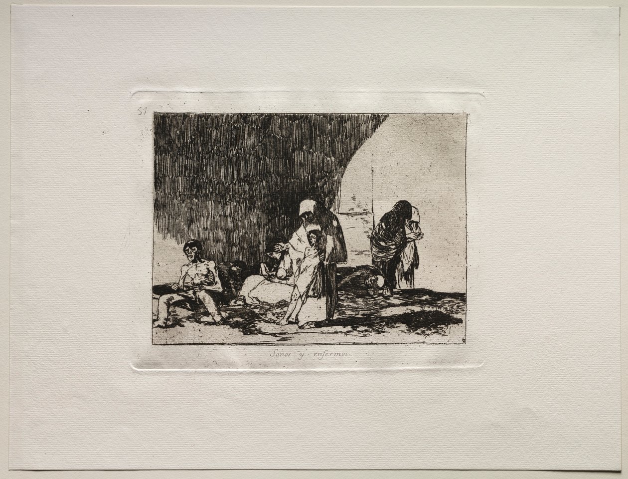 Sodan kauhut: Terveet ja sairaat. tekijältä Francisco de Goya