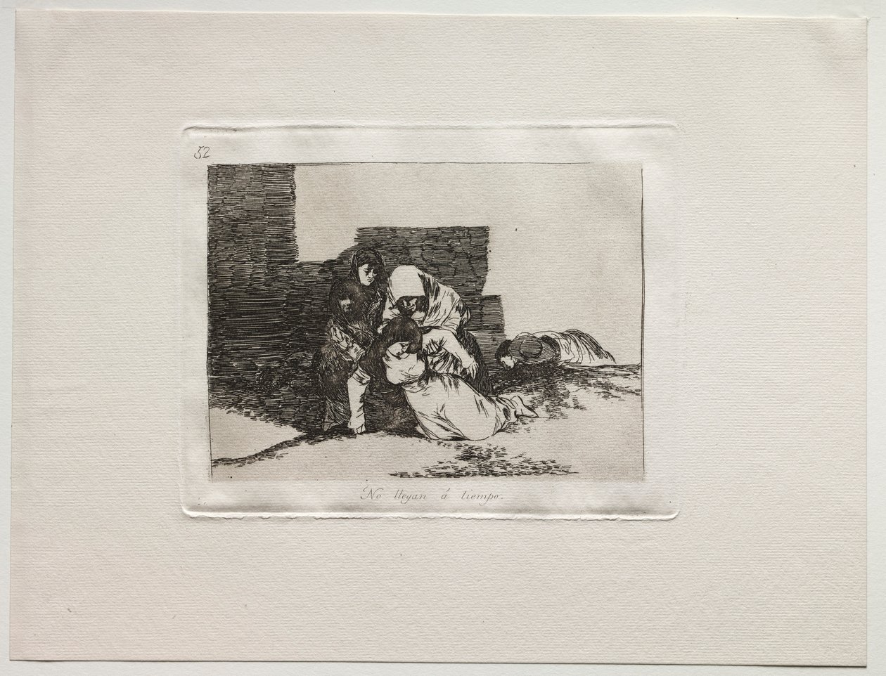 Sodan kauhut: He eivät saavu ajoissa. tekijältä Francisco de Goya