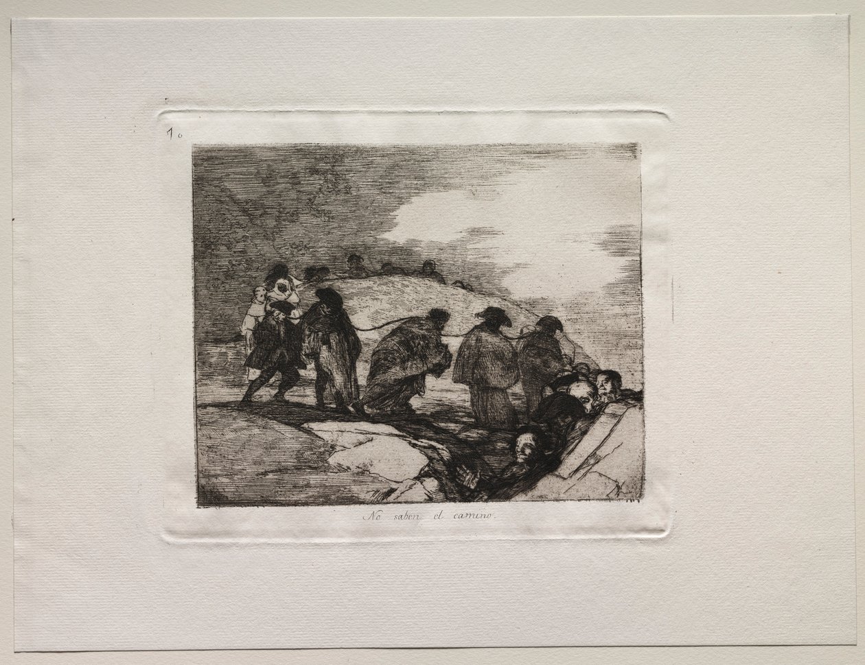 Sodan kauhut: He eivät tiedä tietä. tekijältä Francisco de Goya