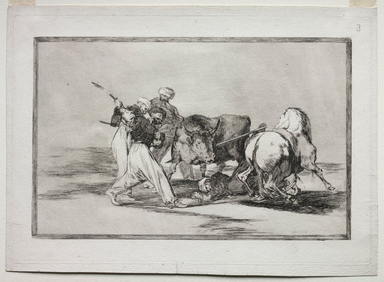 Maurit asettuivat Espanjaan, luopuivat Koraanin taikauskoista, omaksuivat tämän taiteen..., 1815-1816 tekijältä Francisco de Goya