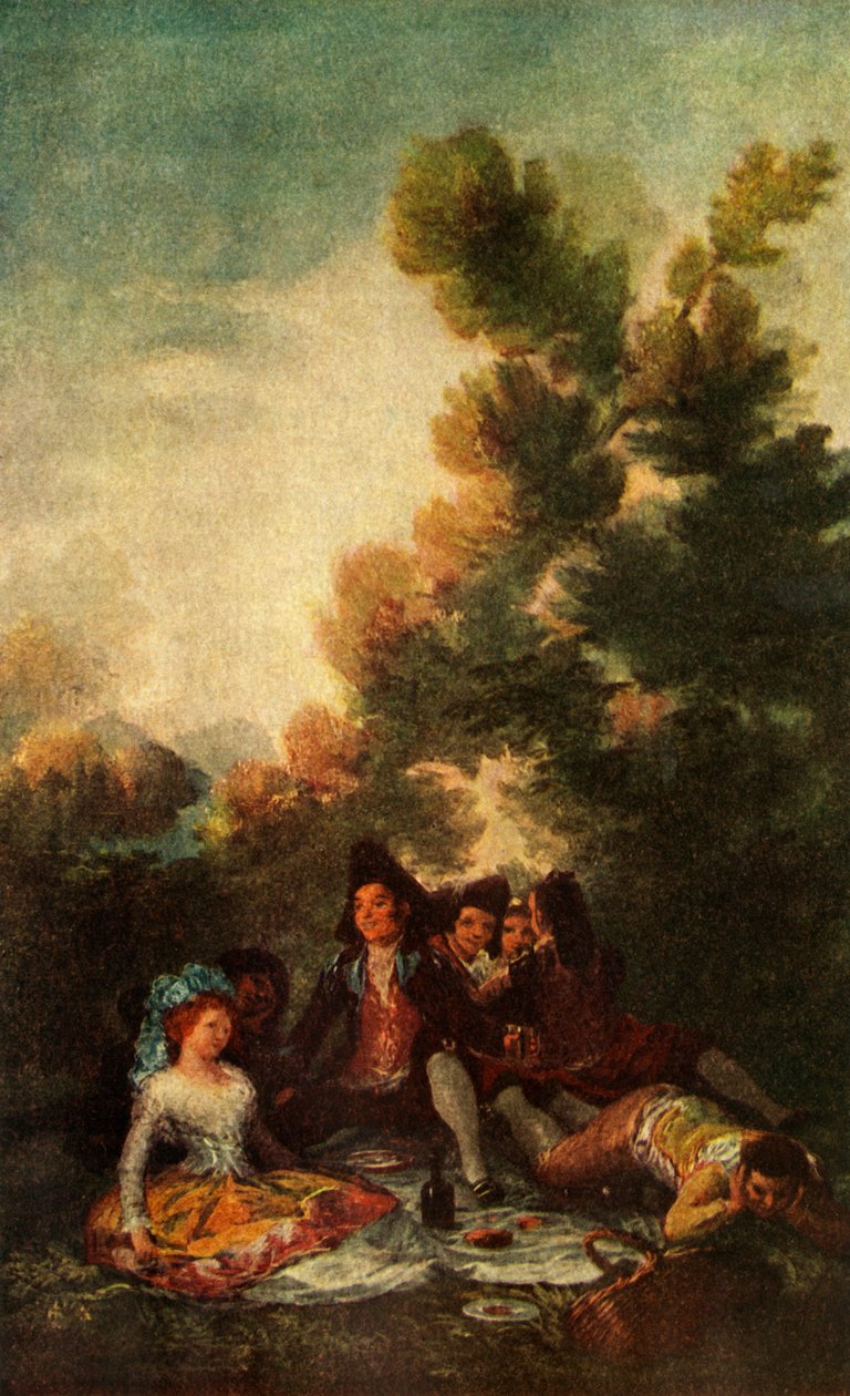 Piknik, 1785-1790, 1938 tekijältä Francisco de Goya