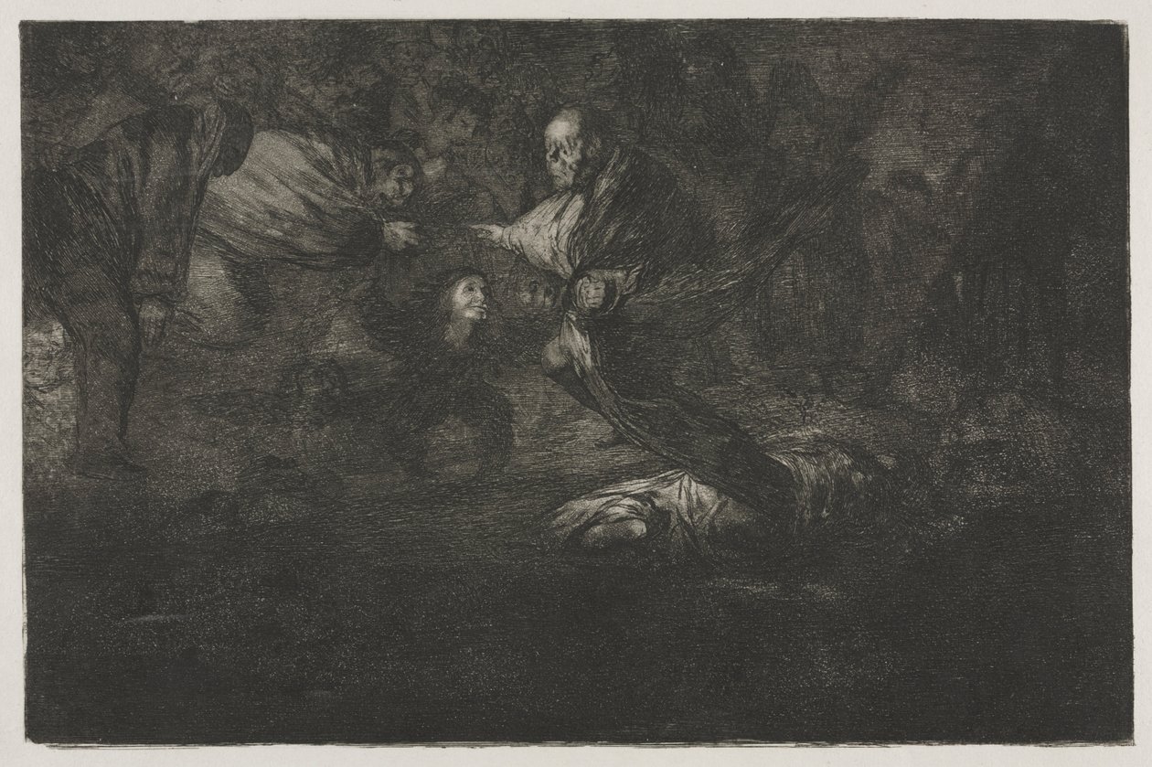 Sananlaskut: Jumala luo heidät ja he liittyvät yhteen, 1864. tekijältä Francisco de Goya
