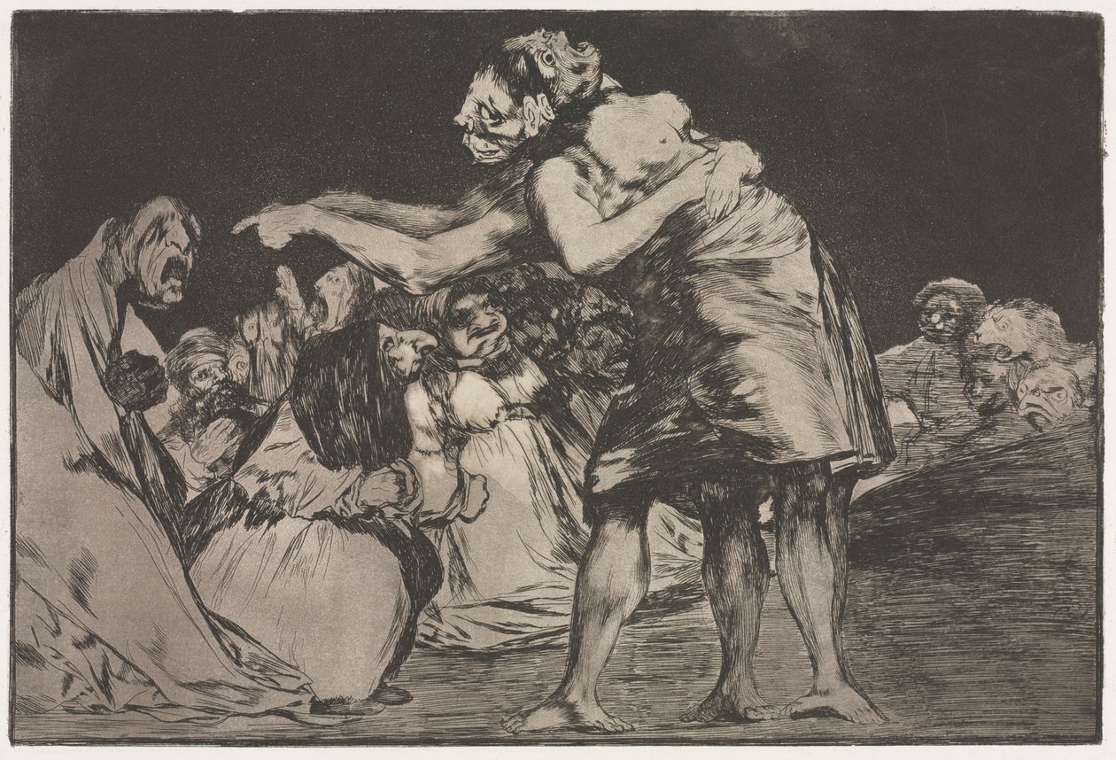 Sananlaskut: Avioliiton hulluus, 1864. tekijältä Francisco de Goya