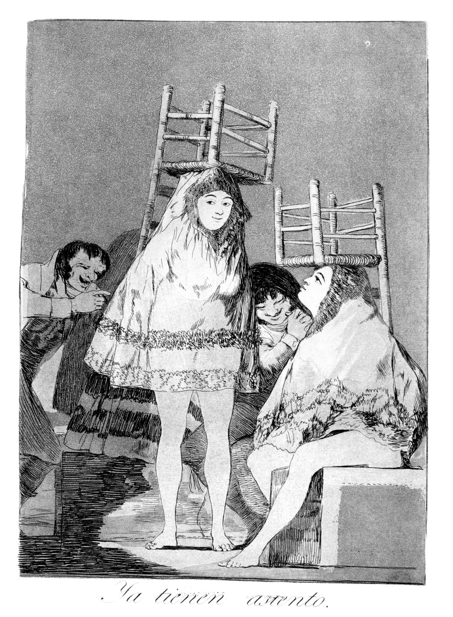 Heillä on jo paikka, 1799 tekijältä Francisco de Goya