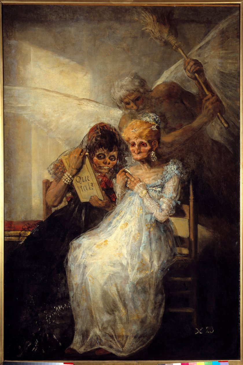 Francisco de Goyan (1746-1828) aika tai vanha maalaus 1808 su. 1,81x1,25 m Lille, kuvataidemuseo - Aika tai vanhat naiset. Francisco de Goyan maalaus (1746-1828) tekijältä Francisco de Goya