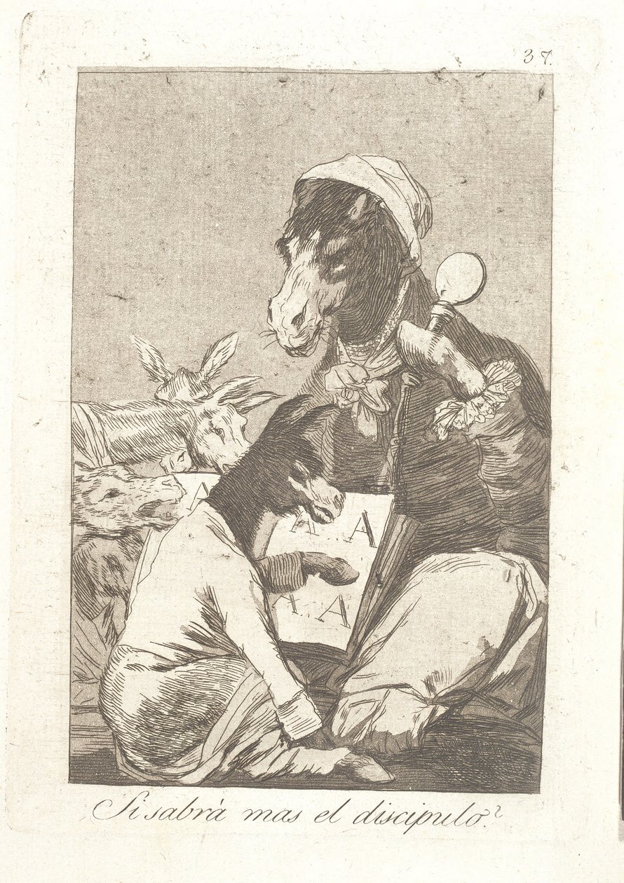 Tietääkö oppilas enemmän kuin opettaja? tekijältä Francisco de Goya