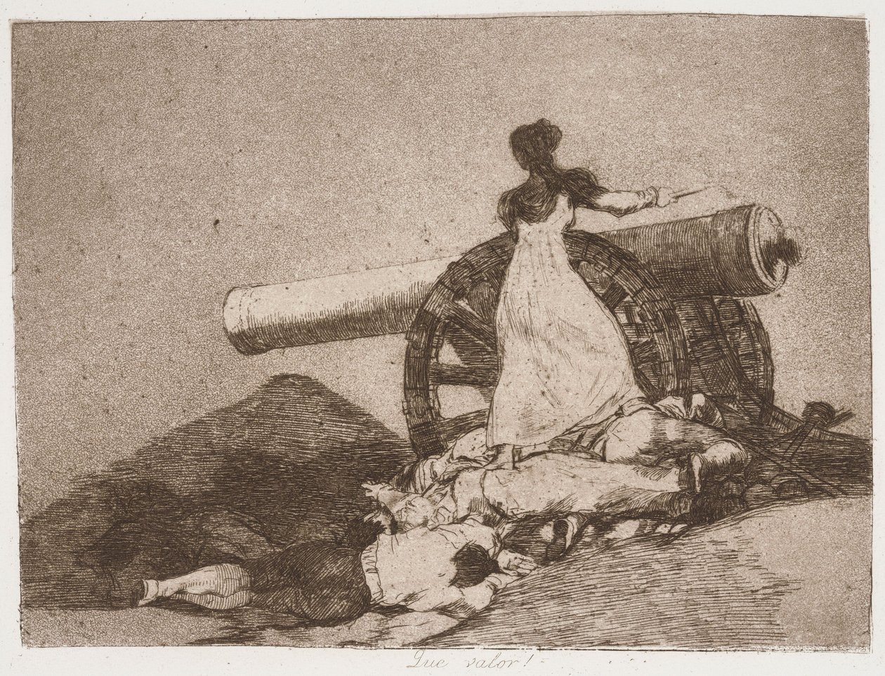 What Courage! (Mikä rohkeus!) sarjasta Los desastres de la guerra tekijältä Francisco de Goya