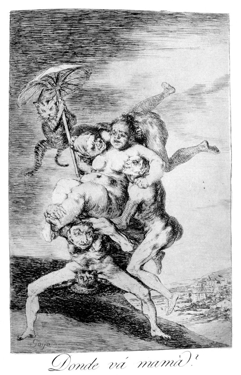 Minne äiti on menossa, 1799 tekijältä Francisco de Goya
