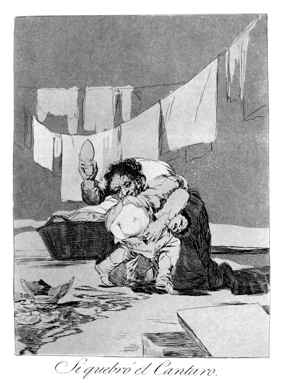 Kyllä, hän rikkoi potin, 1799 tekijältä Francisco de Goya