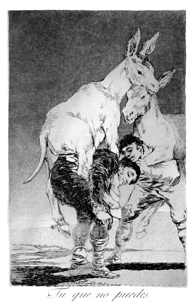 Sinä, joka ei pysty, 1799 tekijältä Francisco de Goya