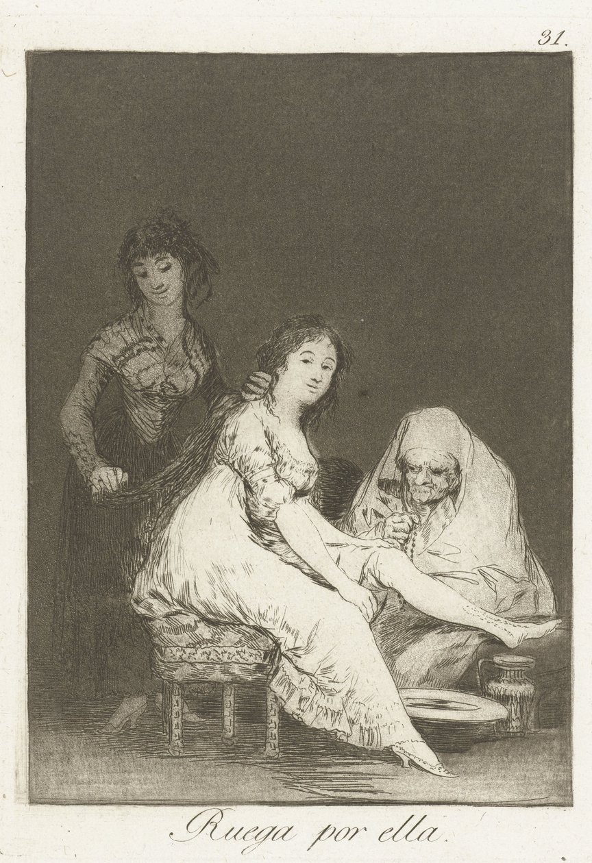 Hän rukoilee hänen puolestaan tekijältä Francisco de Goya