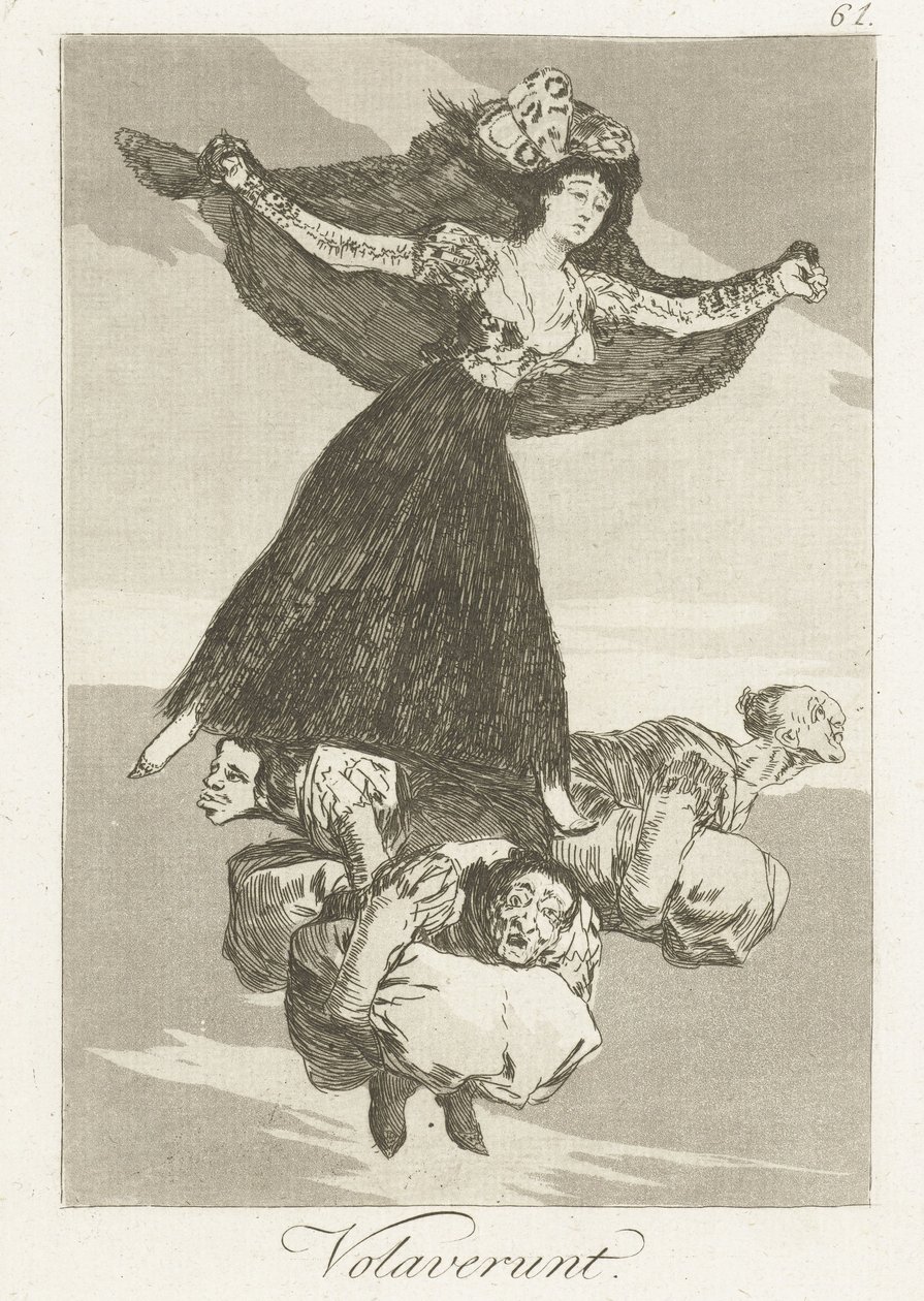 He ovat lentäneet Volaverunt (otsikko esineessä) Los Caprichos (sarjan nimi) tekijältä Francisco de Goya