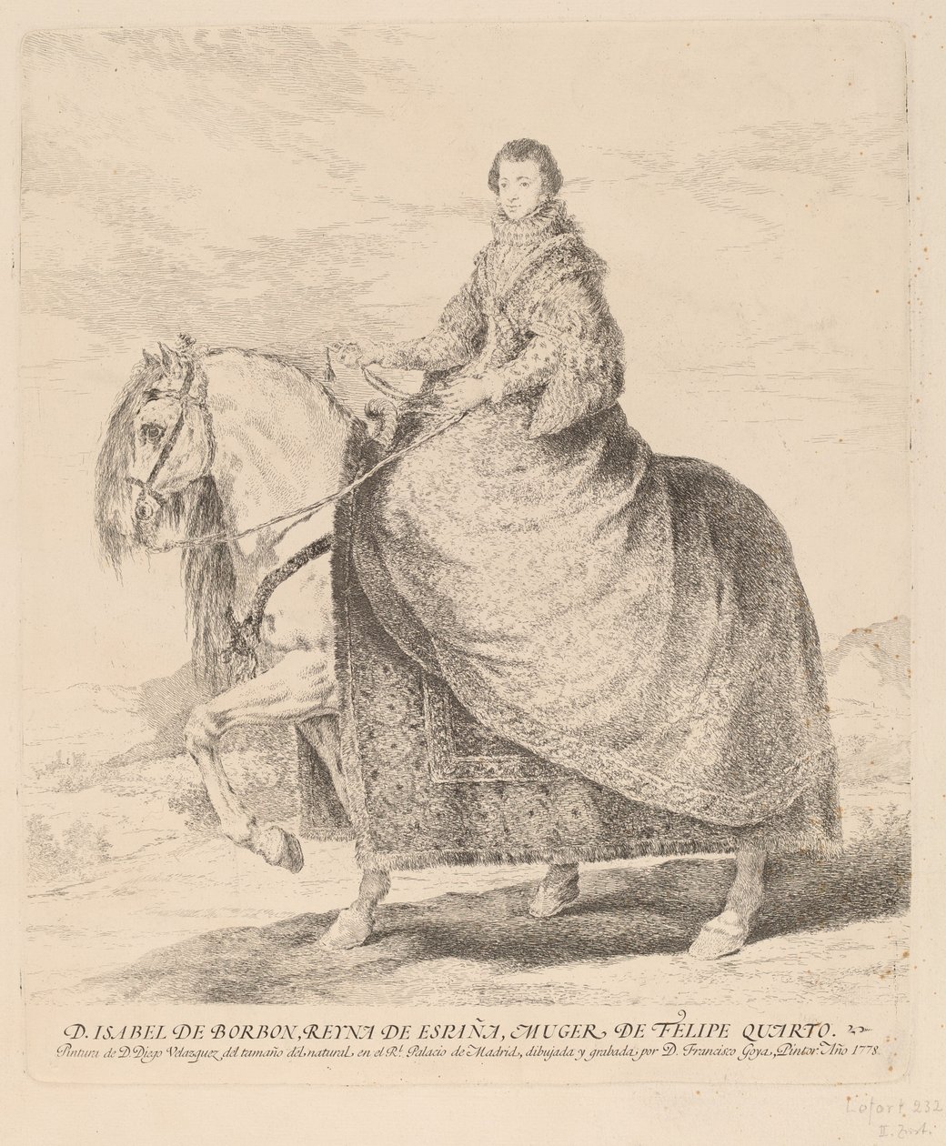 Isabella Bourbonista tekijältä Francisco de Goya after Diego Velázquez