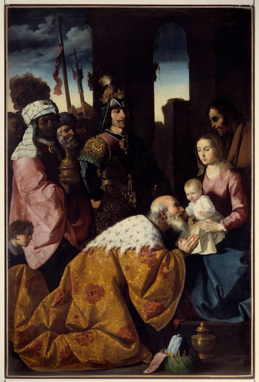 Francisco de Zurbaranin (1598-1664) Taikaiden palvonta -maalaus 1638 su. 2,61x1,75 m. Grenoble, Kuvataidemuseo tekijältä Francisco de Zurbaran