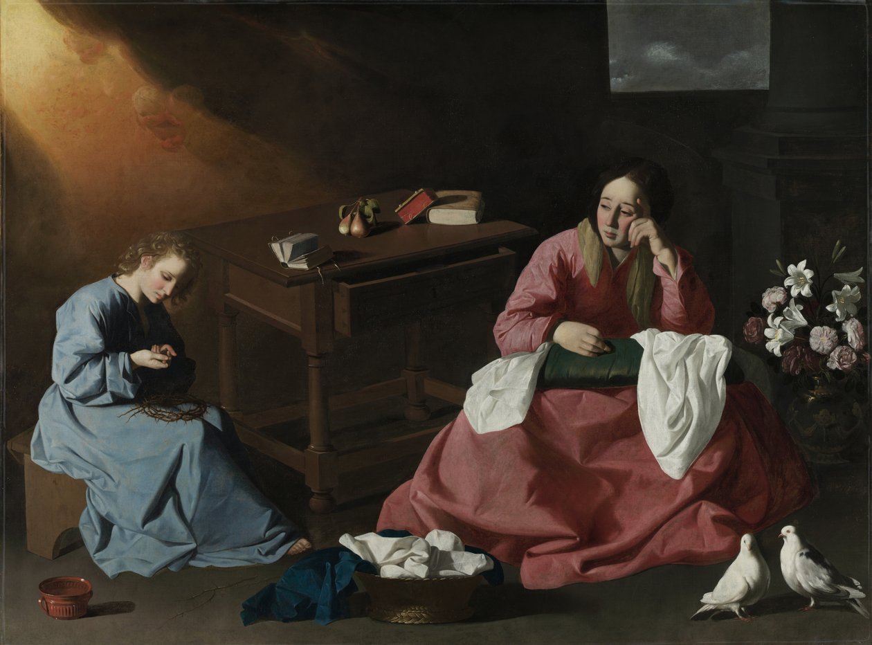 Kristus ja Neitsyt Nasaretin talossa, noin 1640 tekijältä Francisco de Zurbaran
