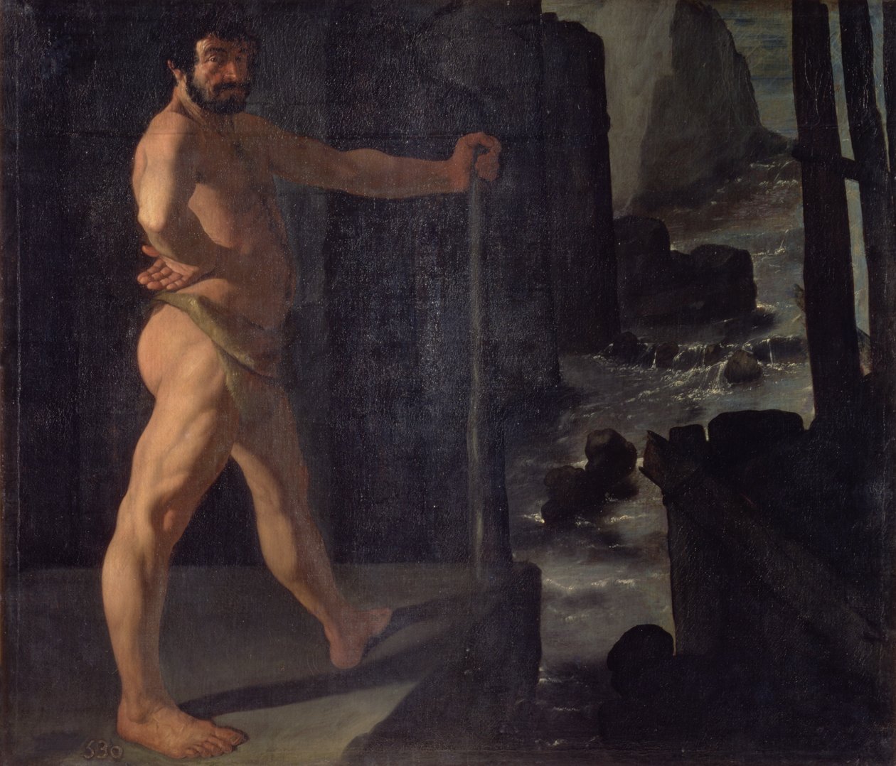 Hercules muuttaa Alpheus-joen kulkua tekijältä Francisco de Zurbaran