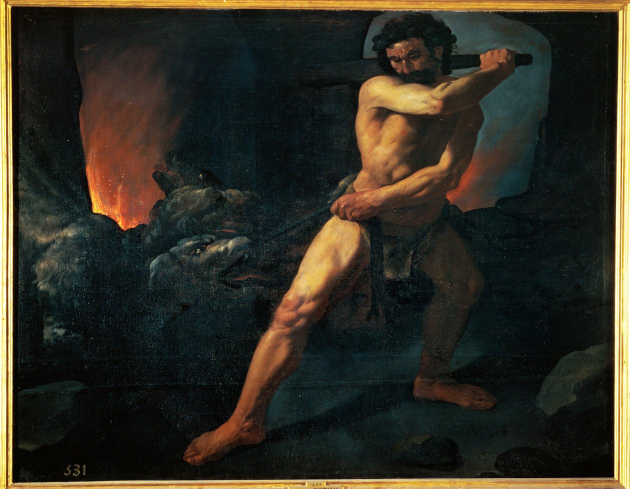 Hercules and Cerberus (maalaus kankaalle) tekijältä Francisco de Zurbaran