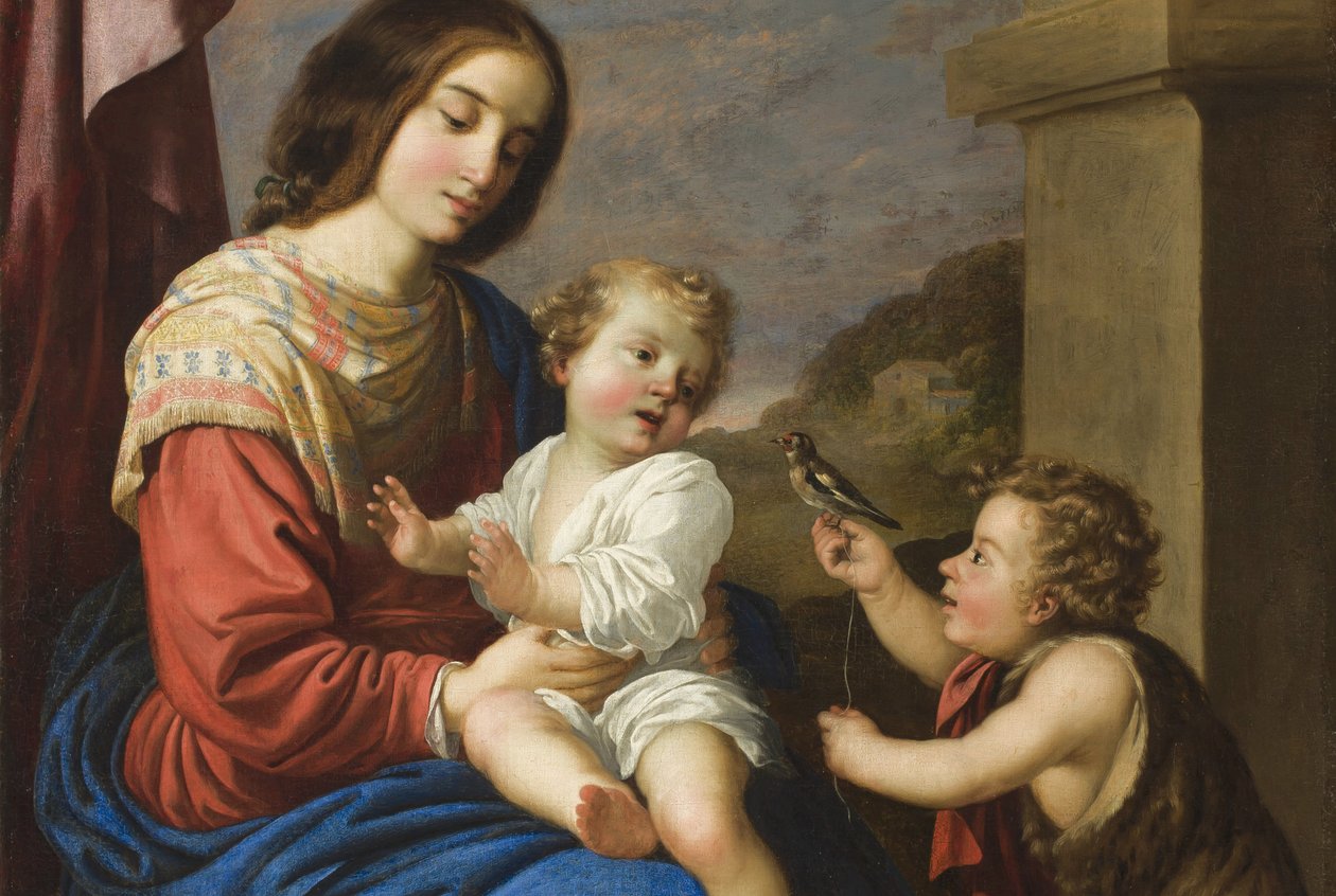 Madonna ja lapsi vauvan Pyhän Johanneksen kanssa, 1658 (yksityiskohta numerosta 873219) tekijältä Francisco de Zurbaran