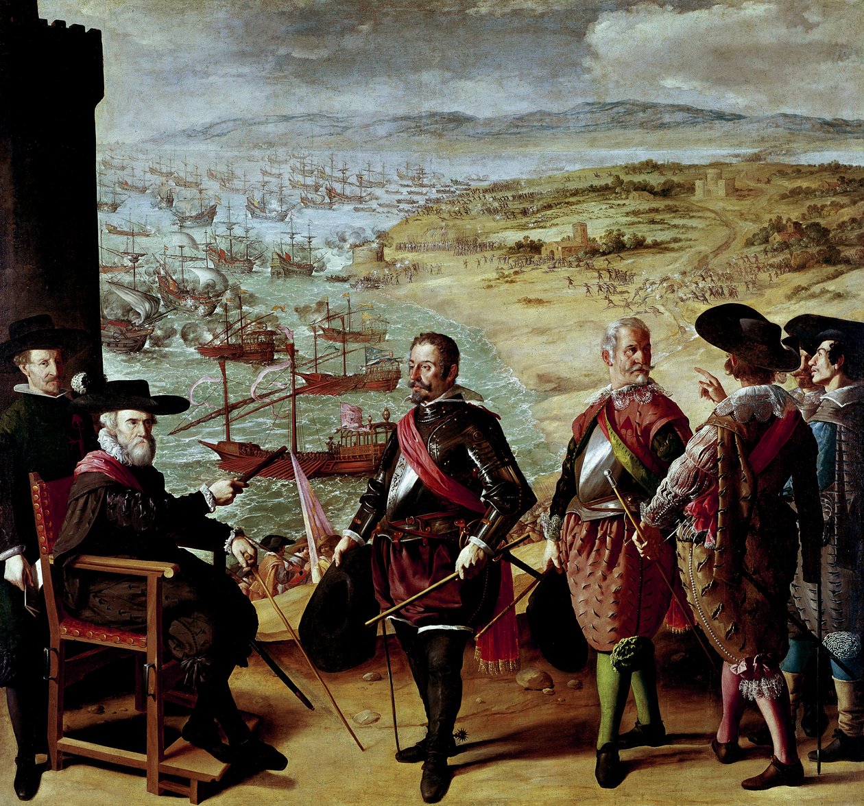 Maalatut taistelut Buen Retiron puolesta: Cadizin puolustus briteiltä vuonna 1627 tekijältä Francisco de Zurbaran