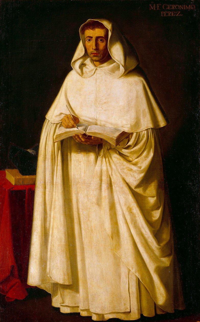 Isä Jeronimo Perezin muotokuva Francisco de Zurbaranin maalaus (1598-1664) tekijältä Francisco de Zurbaran