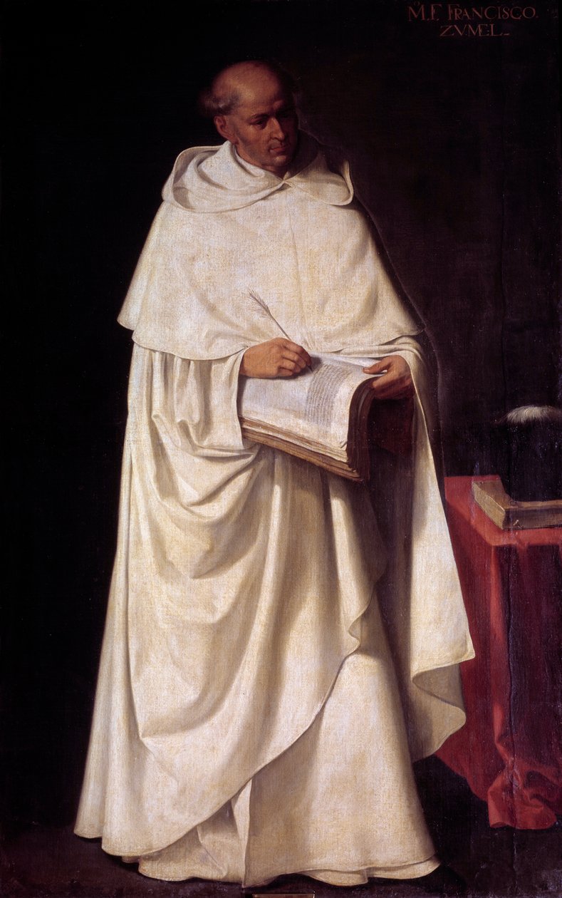 Muotokuva Francisco Zumelista (noin 1540-1607), espanjalaisesta Merci-ritarikunnan uskonnollisesta (palkkasoturi tai kauppatavara) ja teologi tekijältä Francisco de Zurbaran