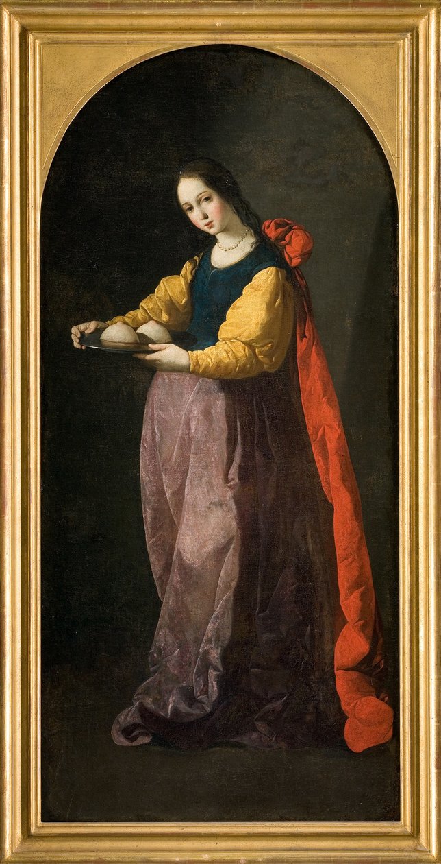 Pyhä Agatha, vuosien 1630 ja 1635 välillä tekijältä Francisco de Zurbaran