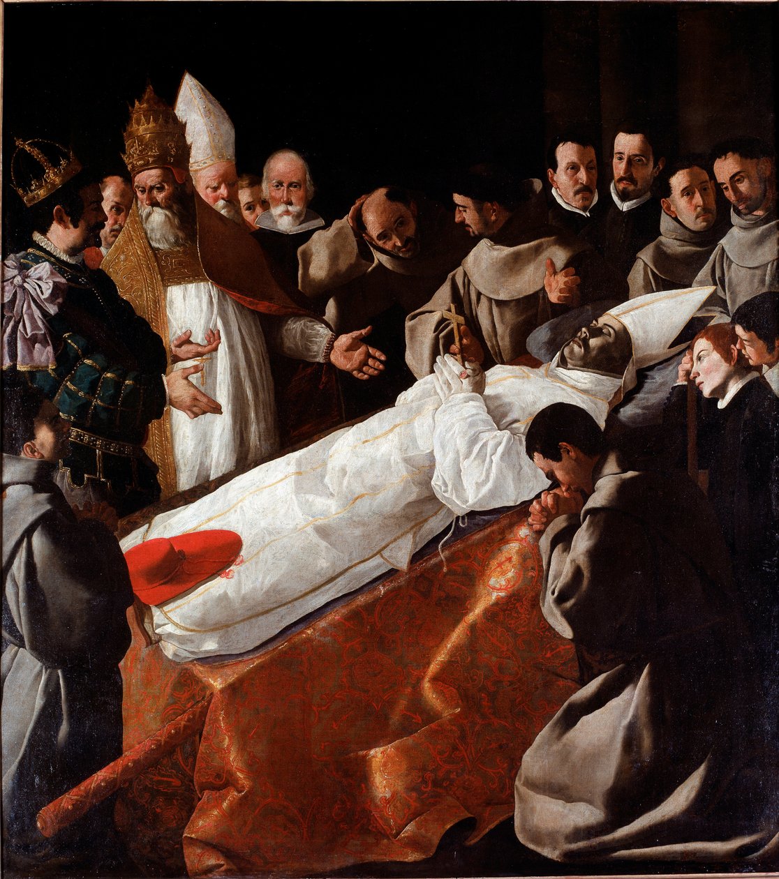 Saint Bonaventuren ruumis makaa valtiossa tekijältä Francisco de Zurbaran