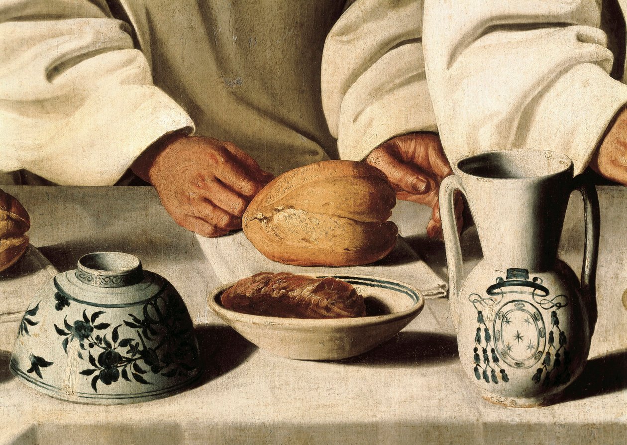 Saint Hugues, yksityiskohta Francisco de Zurbaranin maalauksesta tekijältä Francisco de Zurbaran