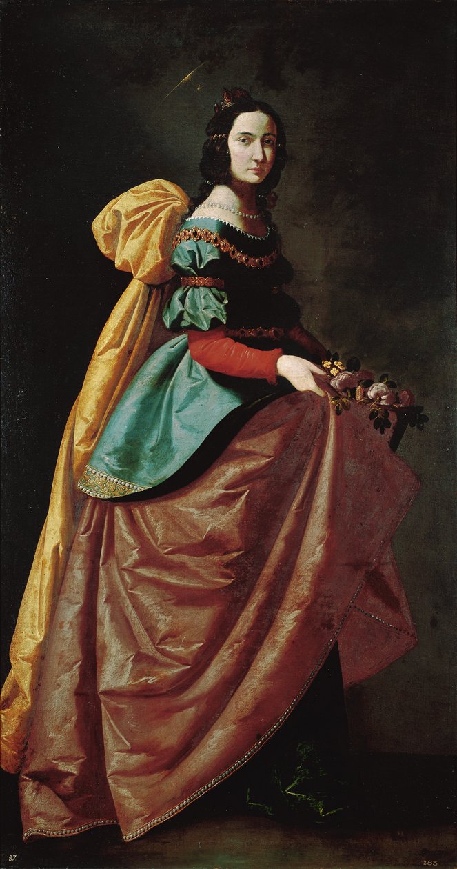 Saint Casilda of Toledo, n. 1640 (öljy kankaalle) tekijältä Francisco de Zurbaran