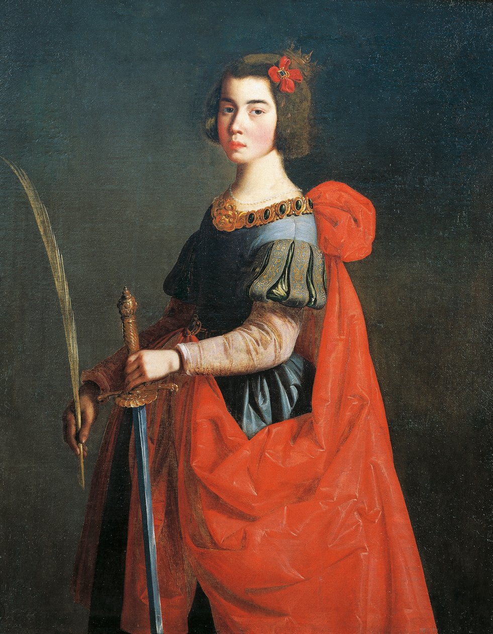 Pyhä Katariina Aleksandrialainen tekijältä Francisco de Zurbaran
