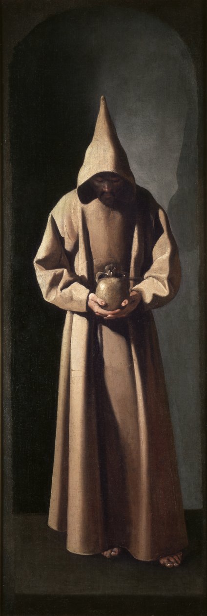 Pyhä Fransiskus pohtimassa kalloa, noin 1635 (öljy kankaalle) tekijältä Francisco de Zurbaran