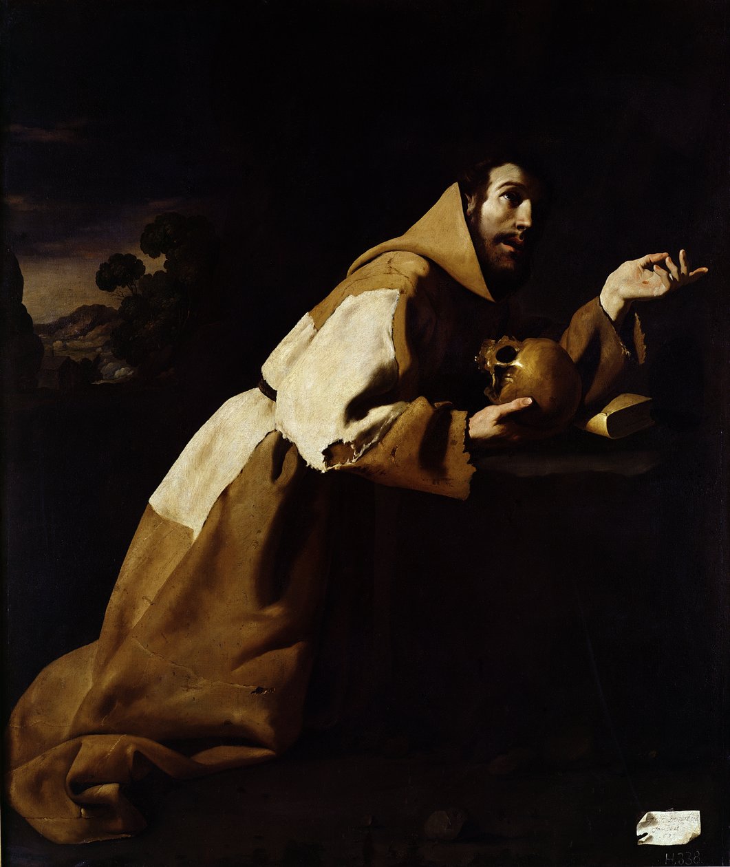 Pyhä Franciscus meditaatiossa, 1639 tekijältä Francisco de Zurbaran