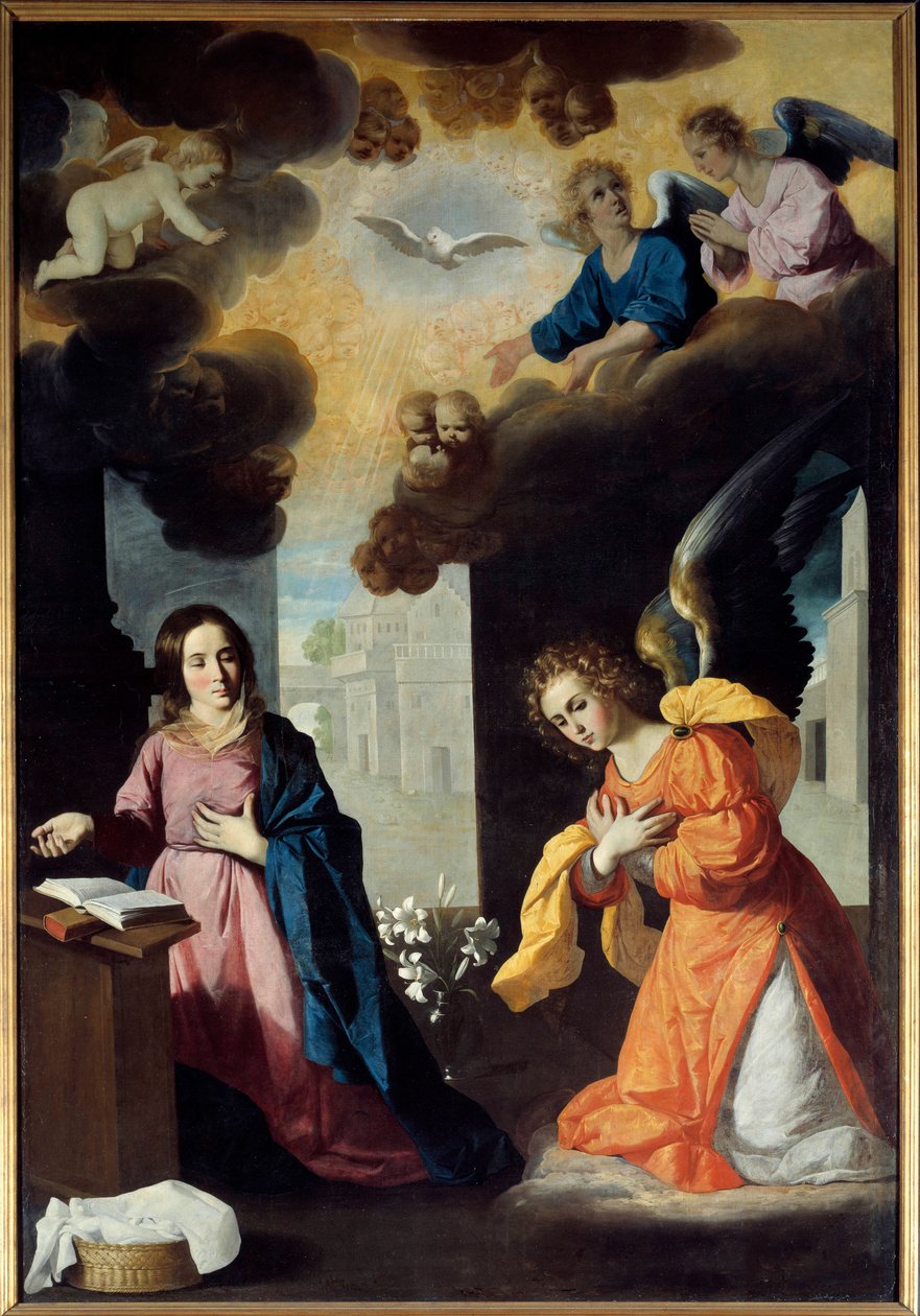 Francis Zurbaranilaisen (1598-1664) ilmestysmaalaus 1638 su. 2,67 x 1,85 m. Grenoble. Kuvataidemuseo tekijältä Francisco de Zurbaran