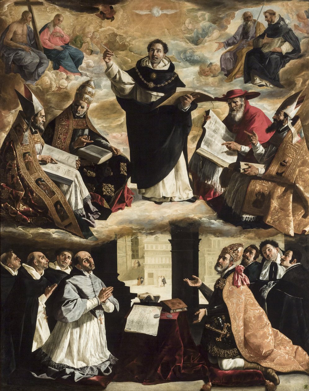 Pyhän Tuomas Akvinolaisen apoteoosi, noin 1631. tekijältä Francisco de Zurbaran