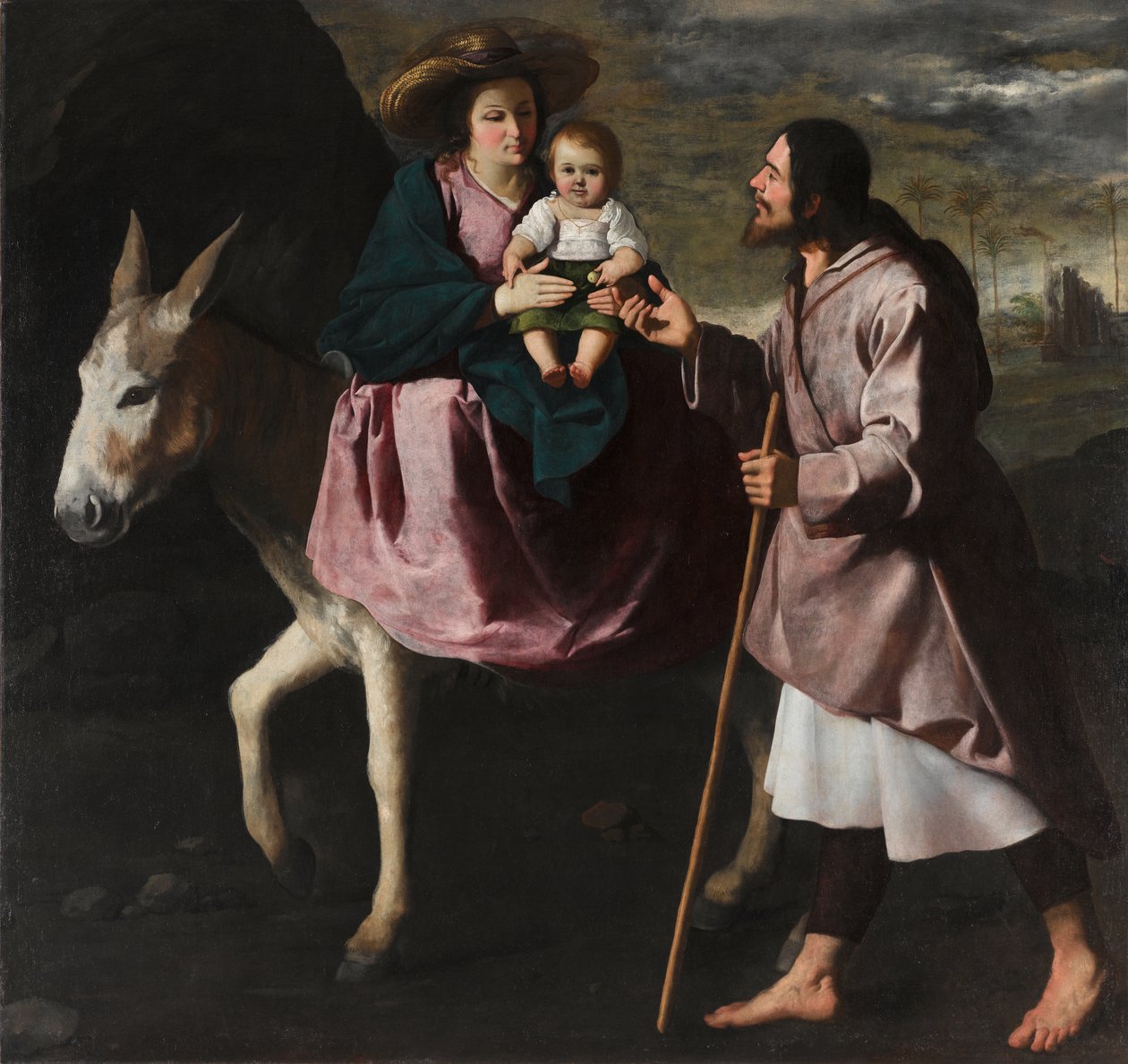 Lento Egyptiin, n. 1638-1640 (öljy kankaalle) tekijältä Francisco de Zurbaran