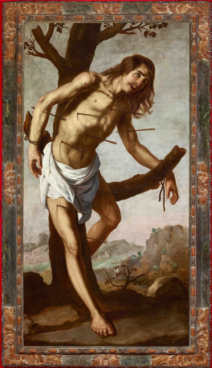 Pyhän Sebastianin marttyyrikuolema, n. 1650. tekijältä Francisco de Zurbaran