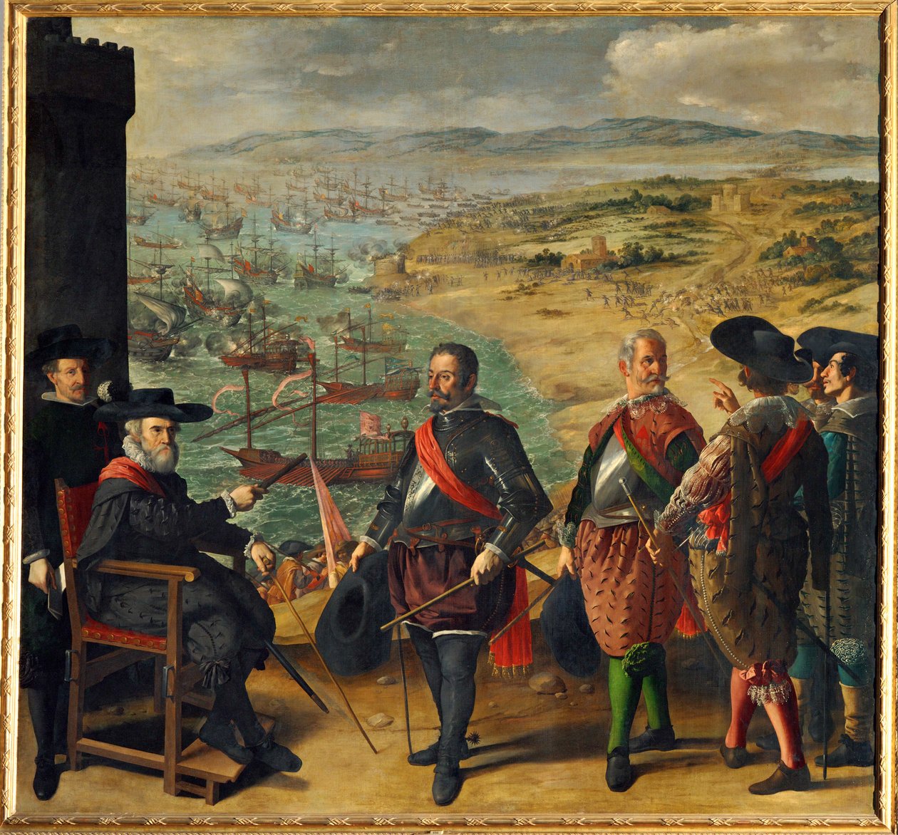 Cadizin puolustus englantilaisia vastaan ... (maalaus kankaalle) tekijältä Francisco de Zurbaran