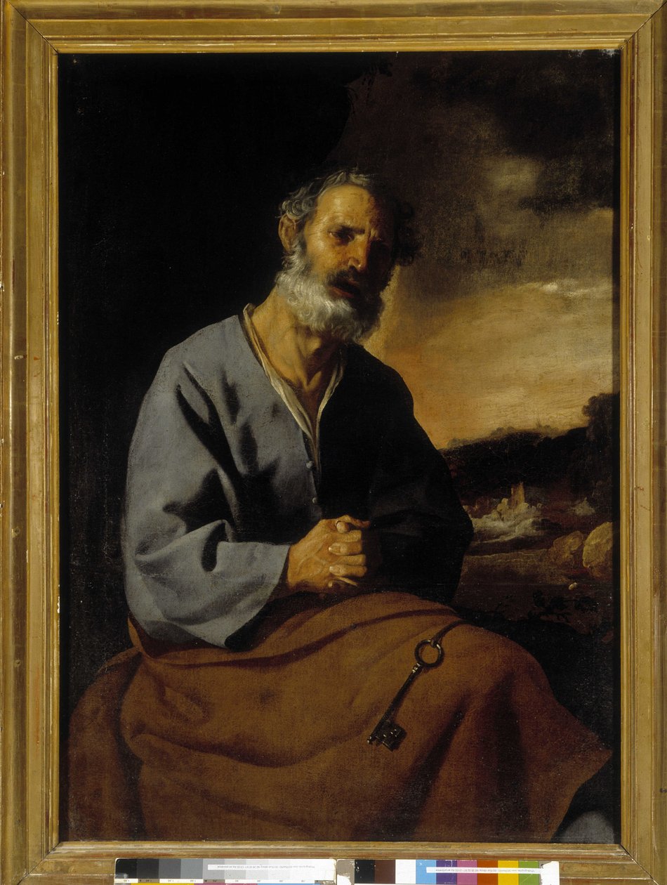Pyhän Pietarin parannus (öljy kankaalle) tekijältä Francisco de Zurbaran